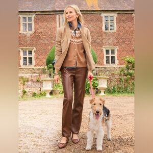 TALBOTS Faux Leather Pants. Size 16